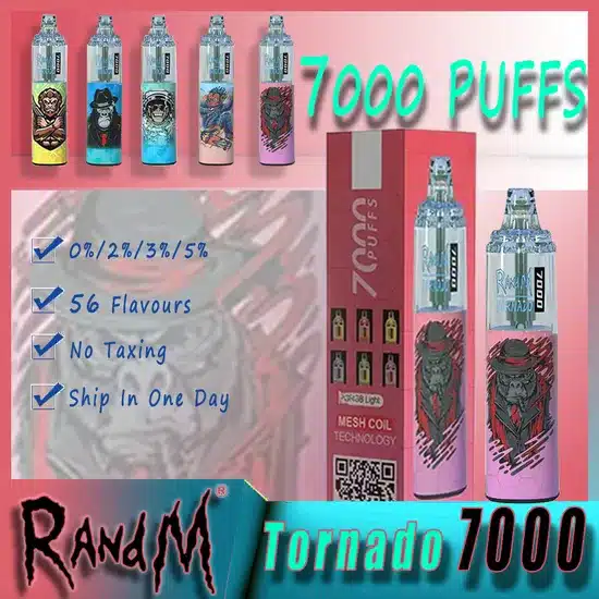 Randm Tornado 7000 Puffs|龍捲風拋棄式電子煙 歐美人氣爆款:圖片 2